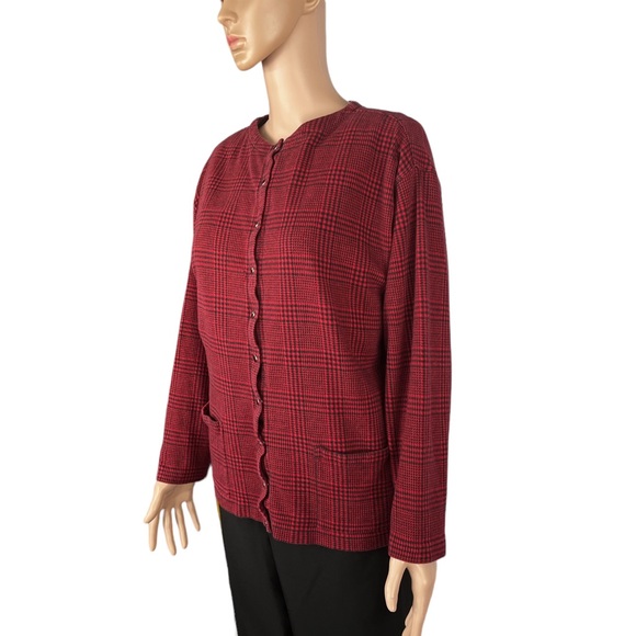 Gap Vintage Mock-Neck Snap-Front Shacket, Red Black | L - Picture 7 of 12